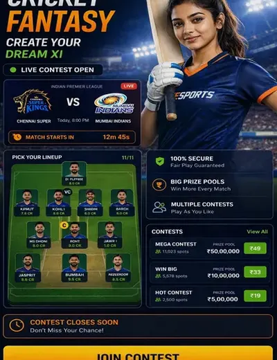 PLAY5 (play 5 apk) fantasy cricket & matchday visual 3